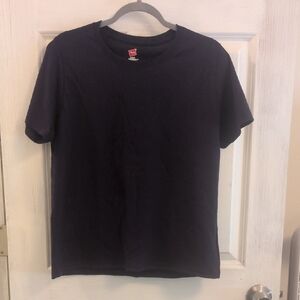 Hanes Women's Navy Short Sleeve Tee